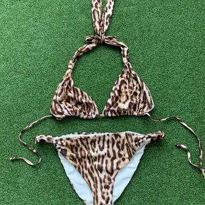 Monday Swimwear Leopard Adjustable Bikini